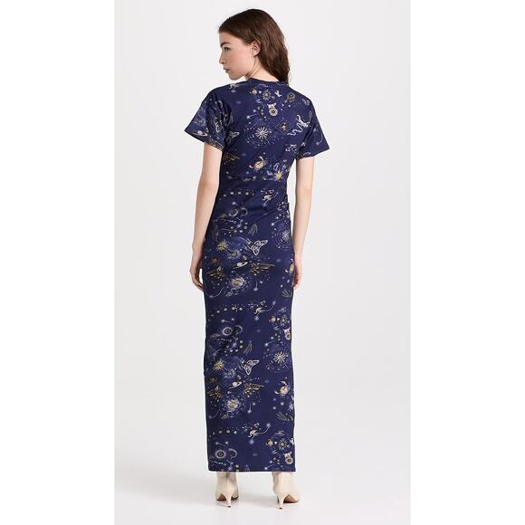 Chufy Dylan Midi Dress in Cosmos Navy Size S - Picture 2 of 12